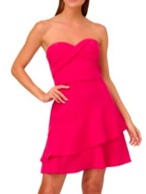 knee length dresses for ladies EVA FRANCO Halter Swing Mini Dress In Black Leather Payette